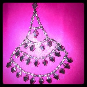 Silver Swarovski Chandelier Earrings